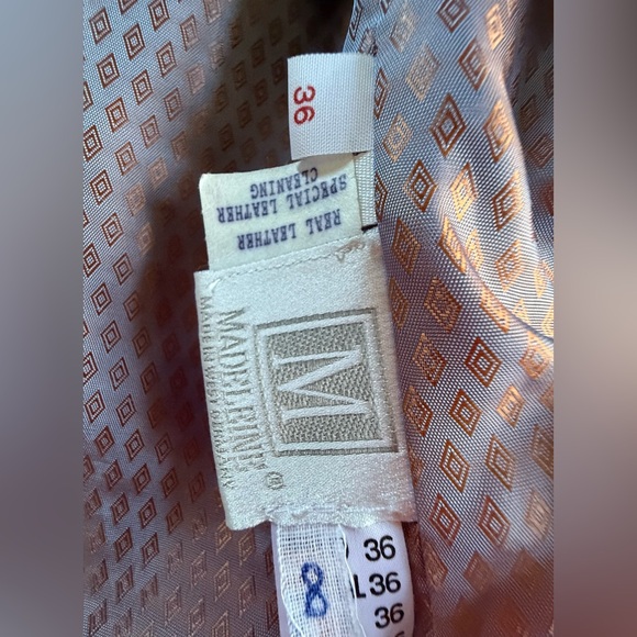 Vintage Structured Leather Short Coat by Madeline Leathers of West Germany SZ 6 - Picture 9 of 10